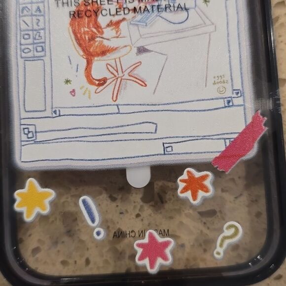 New Casetify Iphone 14 Standard Size Case Cat Computer Stars Little Trying - Picture 5 of 6